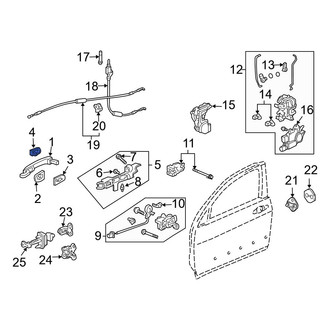 Acura OE - Rear Left Outer Exterior Door Handle Cover