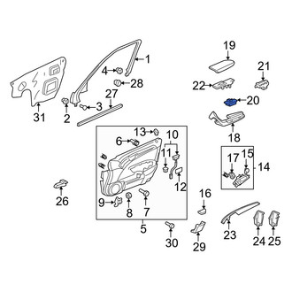 Acura OE - Front Left Door Window Switch