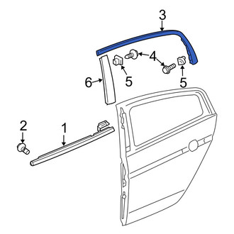 Acura OE - Rear Left Door Reveal Molding