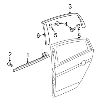 Acura OE - Rear Door - Exterior Trim