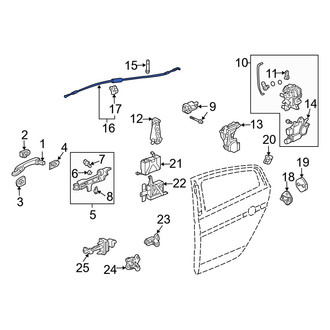 Acura OE - Rear Left Door Latch Cable