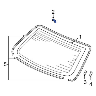 Acura OE - Upper Back Glass Clip