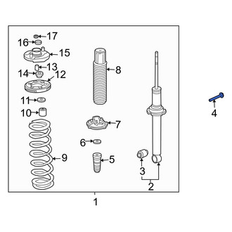 Acura OE - Rear Lower Suspension Strut Bolt