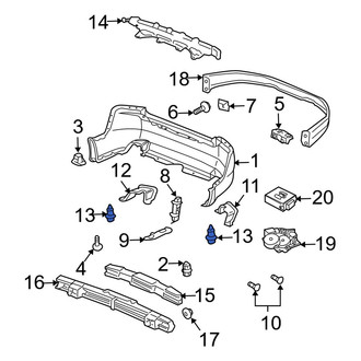 Acura OE - Rear Bumper Cover Retainer