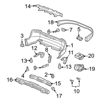 Acura OE - Rear Bumper - Bumper & Components