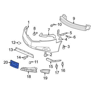 Acura OE - Front License Plate Frame