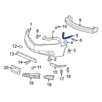 Acura OE - Left Inner Bumper Cover Bracket