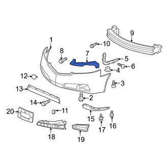 Acura OE - Left Upper Bumper Cover Bracket