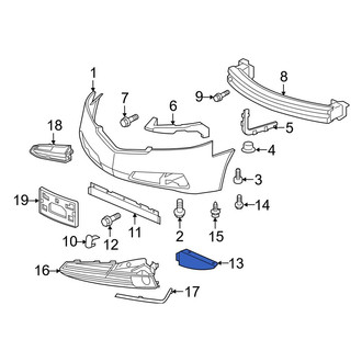 Acura OE - Front Left Bumper Cover Spacer Panel