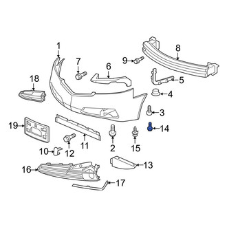 Acura OE - Bumper Cover Spacer Panel Bolt