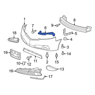 Acura OE - Left Upper Bumper Cover Bracket
