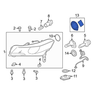 Acura OE - Front Headlight Bulb Cap
