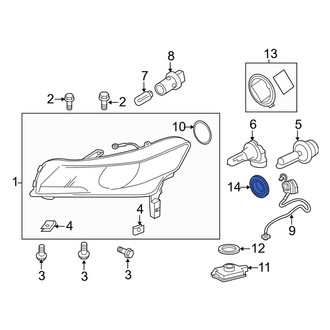 Acura OE - Front Headlight Bulb Cap