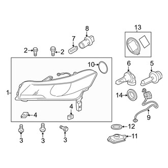 Acura OE - Front Lamps - Headlamp Components