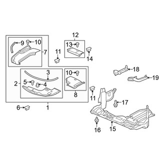 Acura OE - Radiator Support - Splash Shields