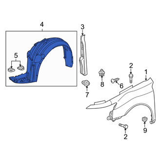 Acura OE - Front Left Fender Splash Shield