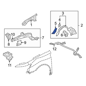 Acura OE - Front Left Fender Apron