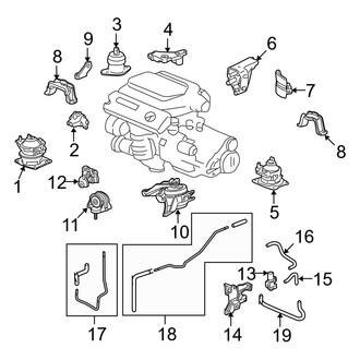 Acura OE - Engine / Transaxle - Engine & Transmission Mounting (Automatic Tr)