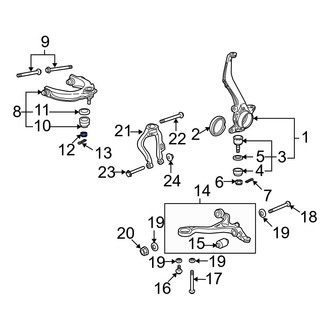 Acura OE - Upper Suspension Control Arm Nut