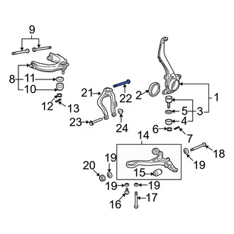 Acura OE - Upper Suspension Strut Fork Bolt