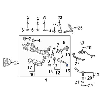 Acura OE - Inner Steering Tie Rod Nut