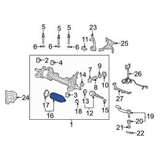 Acura OE - Rack and Pinion Bellows