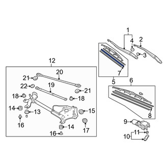 Acura OE - Front Left Wiper Blade Refill