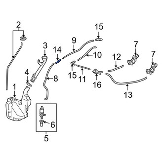 Acura OE - Front Windshield Washer Hose Connector