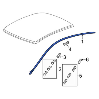 Acura OE - Left Roof Drip Molding