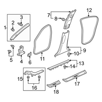 Acura OE - Pillars, Rocker & Floor - Interior Trim