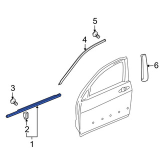 Acura OE - Front Left Door Belt Molding