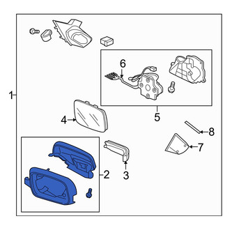Acura OE - Front Left Door Mirror Housing
