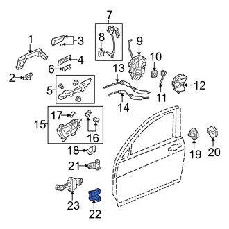 Acura OE - Front Left Lower Door Hinge