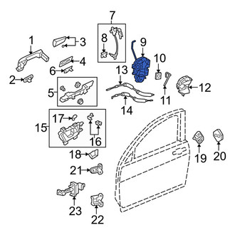 Acura OE - Front Left Door Latch Assembly