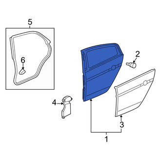 Acura OE - Rear Left Door Shell