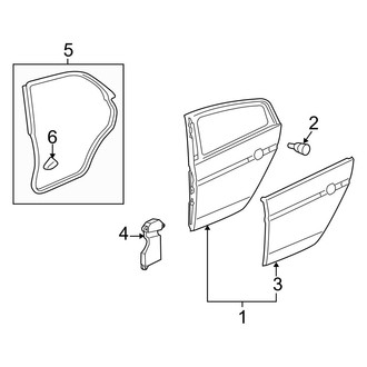 Acura OE - Rear Door - Door & Components