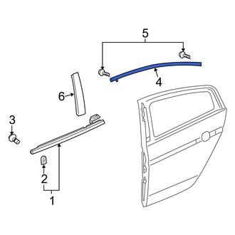 Acura OE - Rear Left Door Reveal Molding