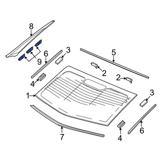 Acura OE - Back Glass Reveal Molding Clip