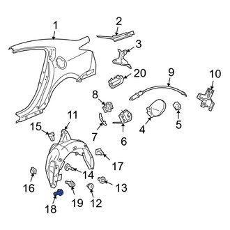 Acura OE - Quarter Panel Splash Shield Screw