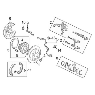 Acura OE - Rear Suspension - Brake Components (Base)