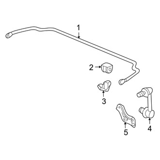 Acura OE - Rear Suspension - Stabilizer Bar & Components (FWD)