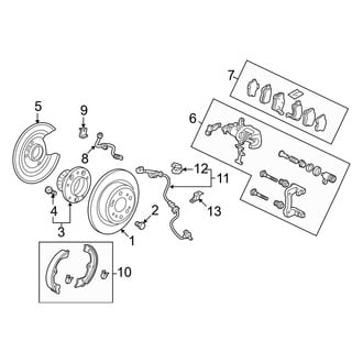 Acura OE - Rear Suspension - Brake Components (SH-AWD)