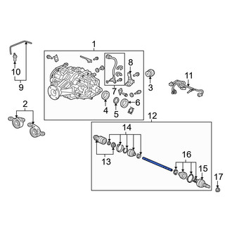 Acura OE - Front Left CV Axle Assembly