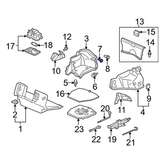 Acura OE - Package Tray Trim Clip