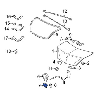 Acura OE - Rear Deck Lid Latch Cover
