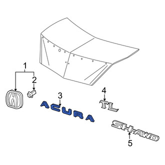 Acura OE - Rear Deck Lid Emblem