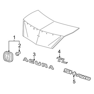 Acura OE - Trunk Lid - Exterior Trim