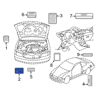 Acura OE - A/C System Information Label
