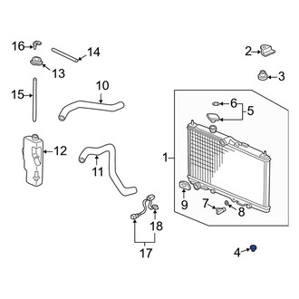 Acura OE - Lower Radiator Insulator