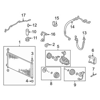 Acura OE - Air Conditioner & Heater - Condenser, Compressor & Lines